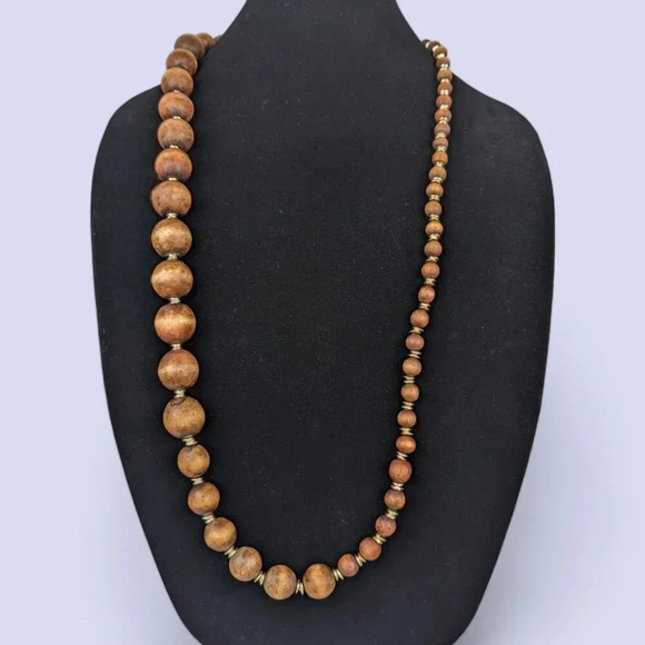 (2/$20) Vintage Wooden Beaded Necklace - Picture 5 of 6